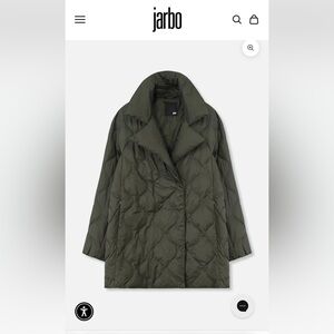 Jarbo Women's Olive Quilted Puffer Jacket, Perugia Jacket in Goose Down